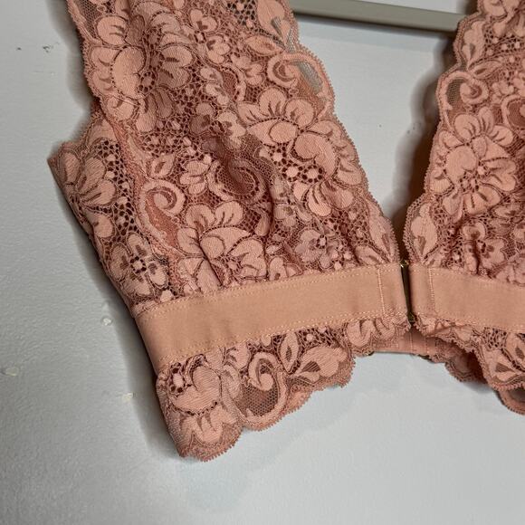 We Are HAH Got Ur Back Lace Bralette in Copper Rose NWT Women’s XS - Picture 5 of 8